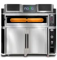 GMG Pizzaoven | NOVA | Elektrisch | 6x Ø35cm | 50°C/400°C | 8kW (400V) | Stapelbaar | Incl. Afzuigkap/Onderstel (Wielen) | 1490x1100x1560(h)mm