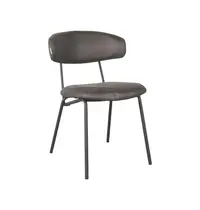 E.R.S. Stoel | Microvezel/Metaal | Antraciet | Zwart Frame | Indoor | 530x590x790(h)mm