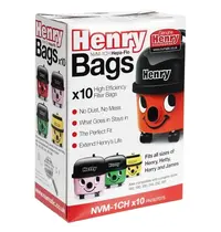 Numatic Stofzuigerzakken | HENRY/HETTY/JAMES/NRV240 | Hepa-Flo (3-Voudig Filter) | 10 Stuks