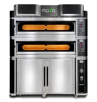 GMG Pizzaoven | NOVA | Elektrisch | 6+6x Ø35cm | 50°C/400°C | 16kW (400V) | Stapelbaar | Incl. Afzuigkap/Onderstel (Wielen) | 1490x1100x1940(h)mm