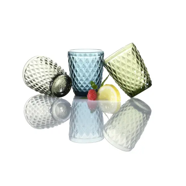 Tumblers | COLORS | Glas | 24cl |  6 Stuks | Ø80x100(h)mm