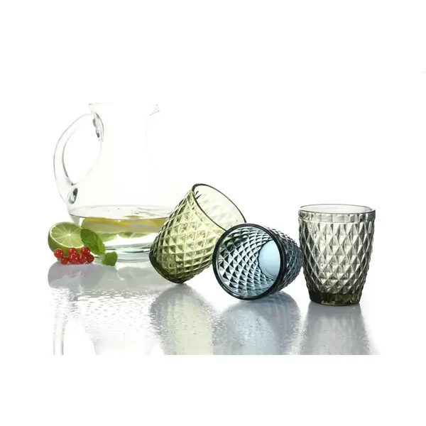 Tumblers | COLORS | Glas | 24cl |  6 Stuks | Ø80x100(h)mm