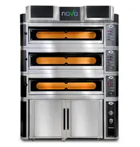 GMG Pizzaoven | NOVA | Elektrisch | 6+6+6x Ø35cm | 50°C/400°C | 24kW (400V | Incl. Afzuigkap/Onderstel (Wielen) | 1490x1100x2120(h)mm