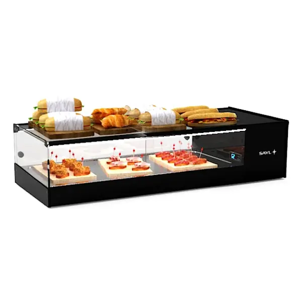 Tapasvitrine | LOGIC | Zwart | +2°C/+6°C | Statisch | 1 Niveau | 970x380x225(h)mm