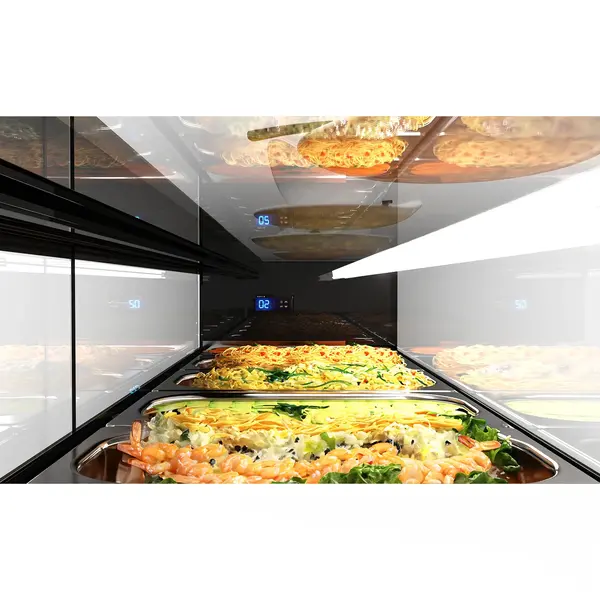 Tapasvitrine | LOGIC | Zwart | +2°C/+6°C | Statisch | 1 Niveau | 1680x380x225(h)mm