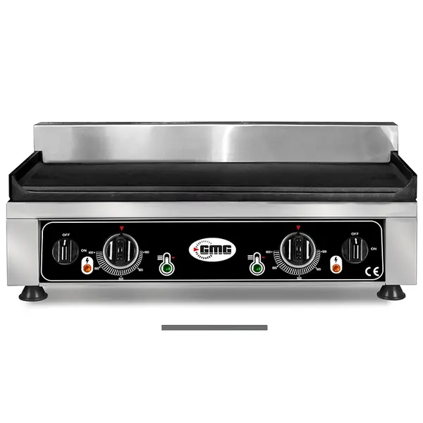 Bak-/Grillplaat | Elektrisch | Glad Oppervlak 520x240 (Gietijzer) | 50°C/300°C | 2.2kW (230V) | 540x330x240(h)mm