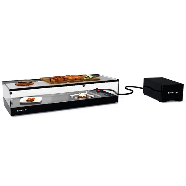 Tapasvitrine | LOGIC | Zwart | +2°C/+6°C | Statisch | 1 Niveau | Losse Koelunit (Inbouw) | 850x385x225(h)mm