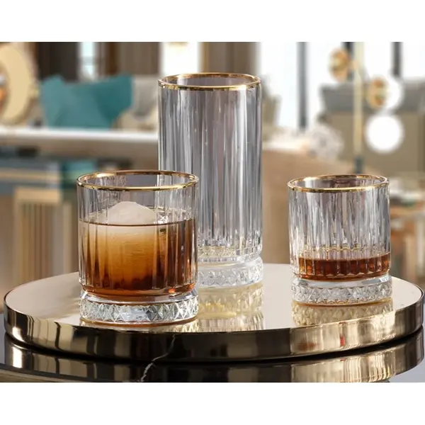Tumblers | ELYSIA GOLD | Glas | 35.5cl |  4 Stuks | Ø84x98(h)mm