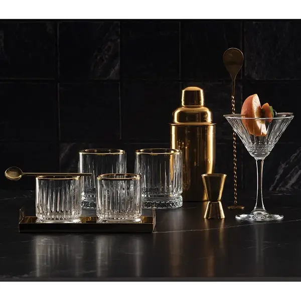 Martiniglazen | ELYSIA GOLD | Glas | 22cl |  4 Stuks | Ø116x172(h)mm
