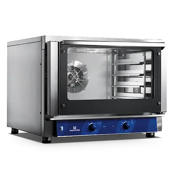 Heteluchtoven | 4 Niveaus (EN/GN) | Elektrisch | ≤280°C | 5.4kW (400V) | Bevochtiging (Handmatig) | 780x795x560(h)mm