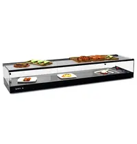 SAYL Tapasvitrine | LOGIC | Zwart | +2°C/+6°C | Statisch | 1 Niveau | Externe Koeling (Excl.) | 1175x385x225(h)mm