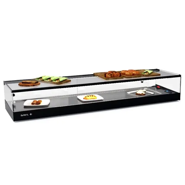 Tapasvitrine | LOGIC | Zwart | +2°C/+6°C | Statisch | 1 Niveau | Externe Koeling (Excl.) | 1175x385x225(h)mm