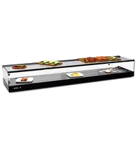 SAYL Tapasvitrine | LOGIC | Zwart | +2°C/+6°C | Statisch | 1 Niveau | Externe Koeling (Excl.) | 1540x385x225(h)mm