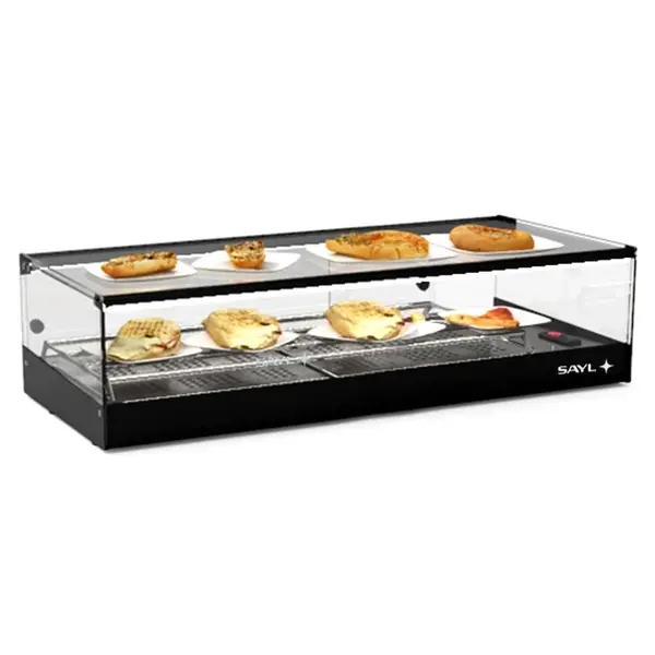 Verwarmde Tapasvitrine | LOGIC | Zwart | 60°C/70°C | Statisch | 1 Niveau | 0.72kW (230V) | 840x395x225(h)mm