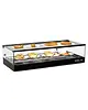 SAYL Verwarmde Tapasvitrine | LOGIC | Zwart | 60°C/70°C | Statisch | 1 Niveau | 0.72kW (230V) | 840x395x225(h)mm 