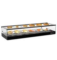 SAYL Verwarmde Tapasvitrine | LOGIC | Zwart | 60°C/70°C | Statisch | 1 Niveau | 1.04kW (230V) | 1190x395x225(h)mm