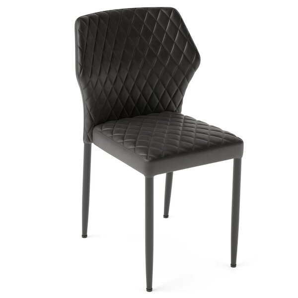 Stoel | Kunstleer/Metaal | Zwart | In-/Outdoor | Stapelbaar | 490x580x820(h)mm