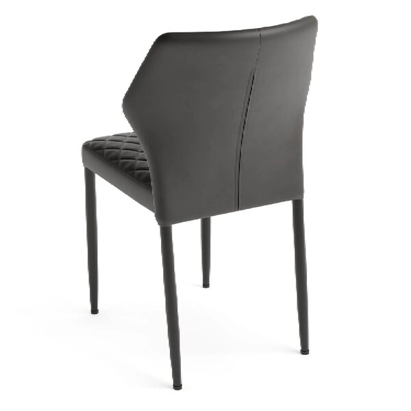Stoel | Kunstleer/Metaal | Zwart | In-/Outdoor | Stapelbaar | 490x580x820(h)mm