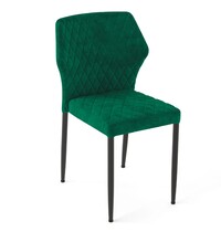 E.R.S. Stoel | Fluweel/Metaal | Groen | Zwarte Poten | Indoor | Stapelbaar | 490x580x820(h)mm