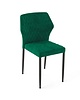 E.R.S. Stoel | Fluweel/Metaal | Groen | Zwarte Poten | Indoor | Stapelbaar | 490x580x820(h)mm 