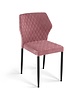 E.R.S. Stoel | Fluweel/Metaal | Roze | Zwarte Poten | Indoor | Stapelbaar | 490x580x820(h)mm 
