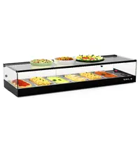SAYL Verwarmde Tapasvitrine | LOGIC | Zwart | 6x 1/3 GN | ≤80°C | Bain-Marie | 1 Niveau | 1.04kW (230V) | 1190x395x225(h)mm