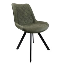 E.R.S. Stoel | Microvezel/Metaal | Groen | Zwarte Poten | Indoor | 520x580x850(h)mm