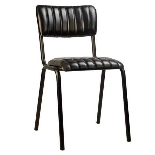 Stoel | Kunstleer/Metaal | Zwart | Indoor | Stapelbaar | 430x470x830(h)mm