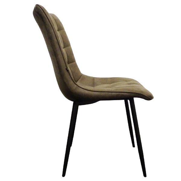 Stoel | Microvezel/Metaal | Taupe | Zwarte Poten | Indoor | 490x430x870(h)mm