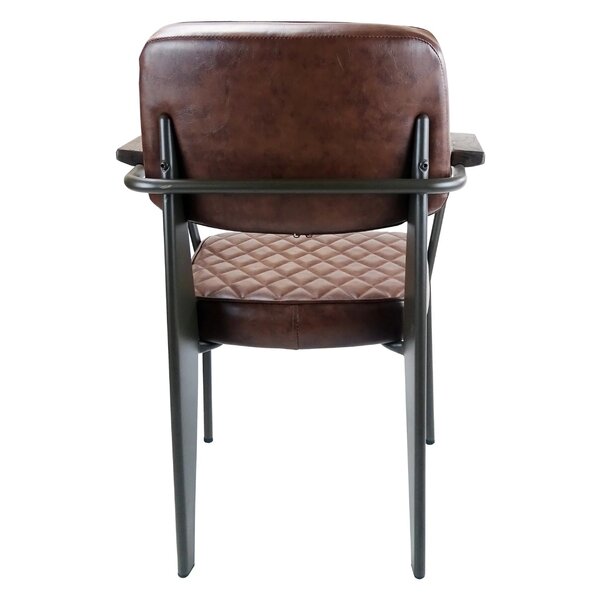 Stoel | Kunstleer/Metaal | Bruin | Gun Metal Frame | Indoor | 600x570x800(h)mm