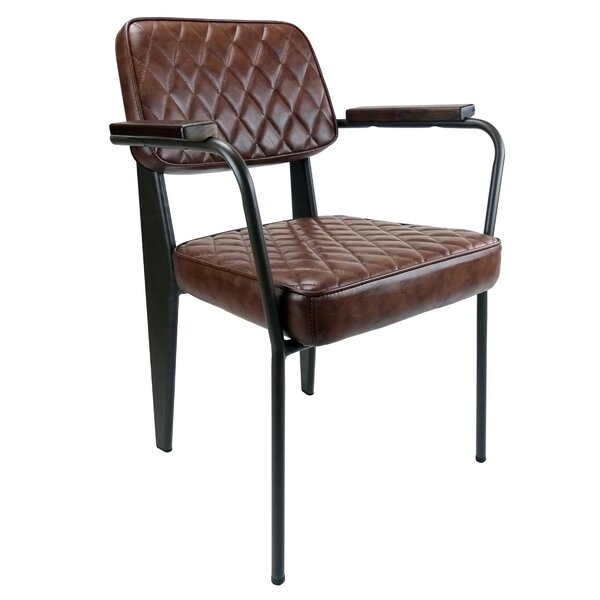 Stoel | Kunstleer/Metaal | Bruin | Gun Metal Frame | Indoor | 600x570x800(h)mm