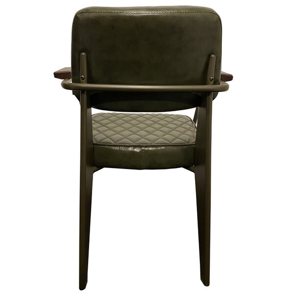 Stoel | Kunstleer/Metaal | Groen | Gun Metal Frame | Indoor | 600x570x800(h)mm