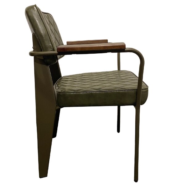 Stoel | Kunstleer/Metaal | Groen | Gun Metal Frame | Indoor | 600x570x800(h)mm
