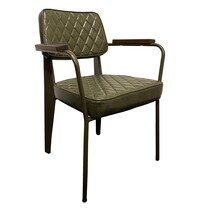E.R.S. Stoel | Kunstleer/Metaal | Groen | Gun Metal Frame | Indoor | 600x570x800(h)mm