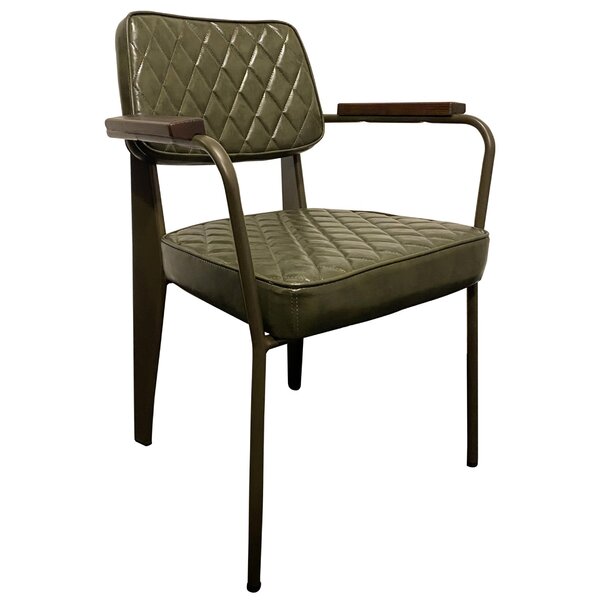 Stoel | Kunstleer/Metaal | Groen | Gun Metal Frame | Indoor | 600x570x800(h)mm