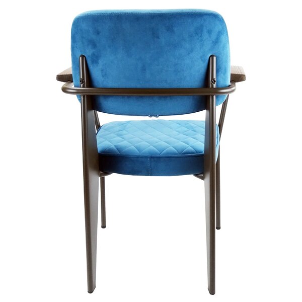 Stoel | Fluweel/Metaal | Petrol | Gun Metal Frame | Indoor | 600x570x800(h)mm