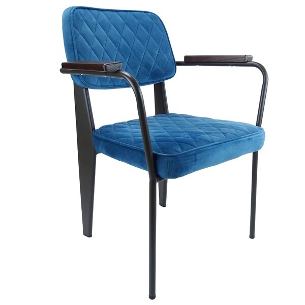 Stoel | Fluweel/Metaal | Petrol | Gun Metal Frame | Indoor | 600x570x800(h)mm