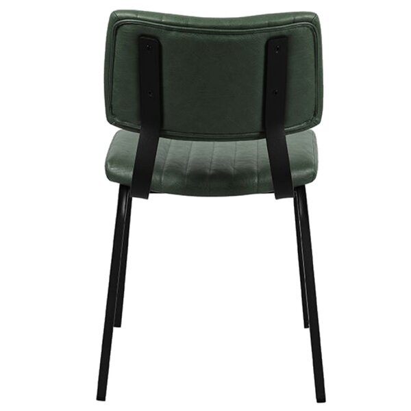 Stoel | Kunstleer/Metaal | Groen | Zwart Frame | Indoor | 460x560x790(h)mm