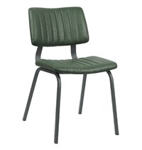 E.R.S. Stoel | Kunstleer/Metaal | Groen | Zwart Frame | Indoor | 460x560x790(h)mm