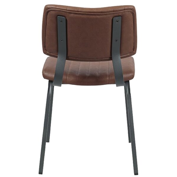 Stoel | Kunstleer/Metaal | Licht Bruin | Zwart Frame | Indoor | 460x560x790(h)mm