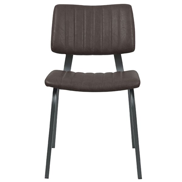 Stoel | Kunstleer/Metaal | Bruin | Zwart Frame | Indoor | 460x560x790(h)mm