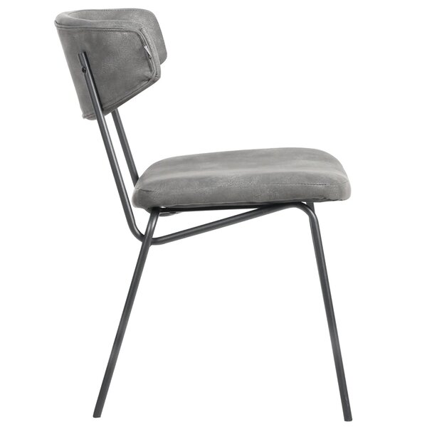 Stoel | Kunstleer/Metaal | Antraciet | Zwart Frame | Indoor | 490x610x770(h)mm