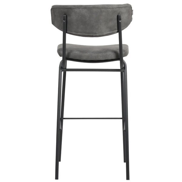 Barkruk | Kunstleer/Metaal | Antraciet | Zwart Frame | Indoor | 450x550x1020(h)mm
