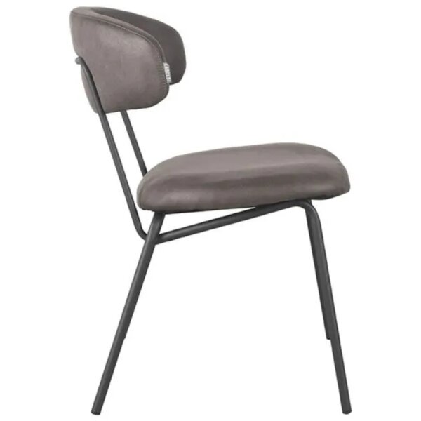 Stoel | Microvezel/Metaal | Antraciet | Zwart Frame | Indoor | 530x590x790(h)mm