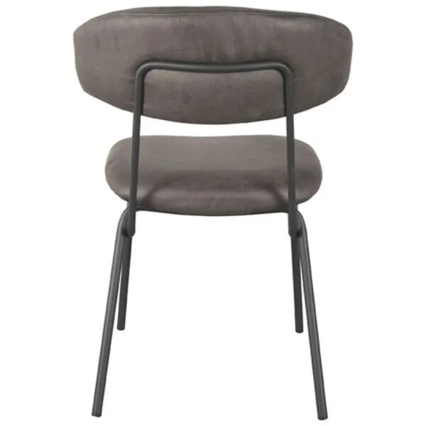 Stoel | Microvezel/Metaal | Antraciet | Zwart Frame | Indoor | 530x590x790(h)mm