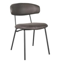 E.R.S. Stoel | Microvezel/Metaal | Antraciet | Zwart Frame | Indoor | 530x590x790(h)mm