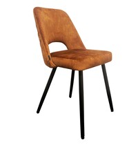 E.R.S. Stoel | Fluweel/Metaal | Koper | Zwarte Poten | Indoor | 480x530x830(h)mm
