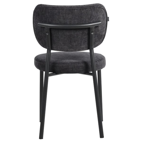 Stoel | Stof/Metaal | Antraciet | Zwart Frame | Indoor | 470x560x810(h)mm