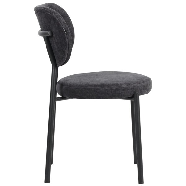 Stoel | Stof/Metaal | Antraciet | Zwart Frame | Indoor | 470x560x810(h)mm