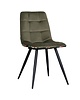 E.R.S. Stoel | Fluweel/Metaal | Donkergroen | Zwarte Poten | Indoor | 460x590x860(h)mm 